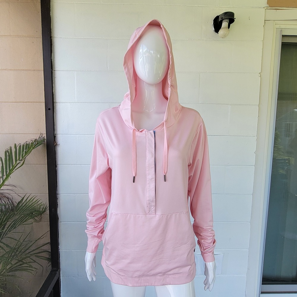 Columbia PFG Pink Hoodie Women M Activewear Gorpcore Fishing Sporty Sun Shirt